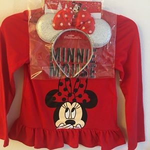Minnie Mouse top w/headband